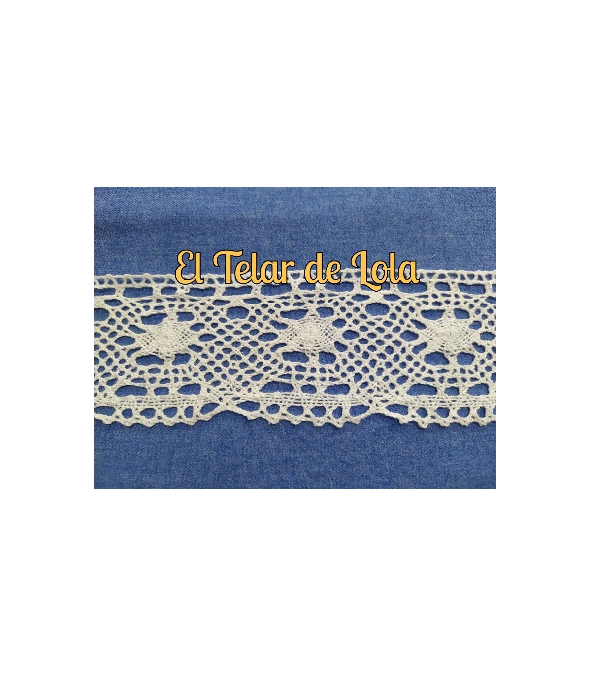 ENCAJE BOLILLO BCO 25 CMS