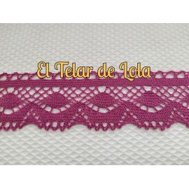 ENCAJE BOLILLO FUCXIA 25 CMS