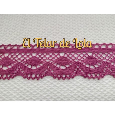 ENCAJE BOLILLO FUCXIA 25 CMS