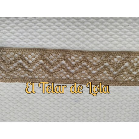 ENTREDOS BOLILLO CAMEL 25 CM S