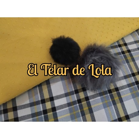 ESCOCES FRANELA GRIS/OCRE 25 CMS